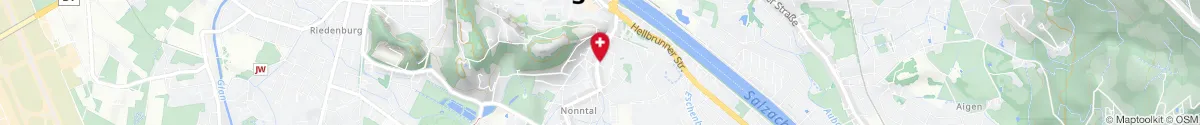 Kartendarstellung des Standorts für St. Erhard-Apotheke in 5020 Salzburg